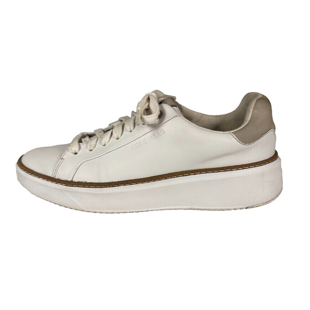Cole Haan GrandPro Topspin Women's 6.5 B White Dove Leather Sneakers W24775